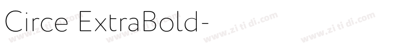 Circe ExtraBold字体转换